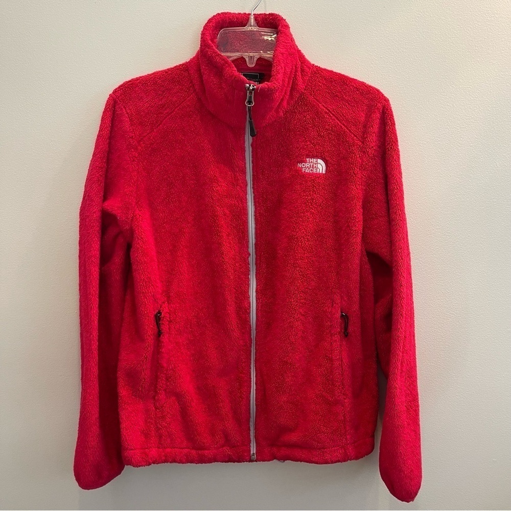 The North Face Jacket Oso Solid Coats Womens M Fushia Pink Fleeced Cozy Warm
